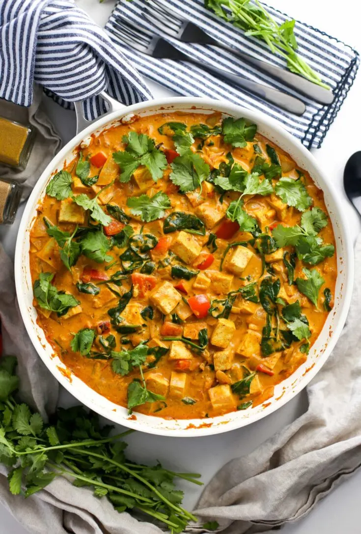 A vibrant vegan coconut curry